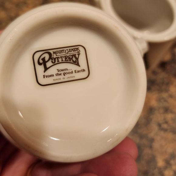 Mount Clemens Pottery Christmas Tree Creamer & Sugar Set - Picture 5 of 7